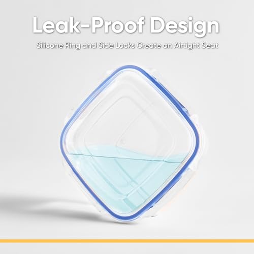Image of Superio Plastic Food Storage Container Set, BPA Free, Sealed Containers with Airtight Lids for Pnatry, Cupboard, and Fridge- Microwave and Dishwasher Safe (10) (12-Pack)
