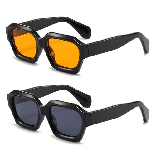 Ljczka Gafas De Sol Cuadradas Grandes Para Mujer Hombre Retro Gafas De Sol Marco Grueso Chunky Moda Protección Uv400 Ljczka Gafas De Sol Cuadradas Grandes Para Mujer Hombre Retro Gafas De Sol Marco Grueso Chunky Moda Protección Uv400