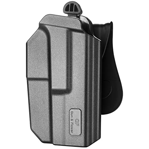 Compatible with Glock 17 Holster,OWB Paddle Holster Fit Glock 17 19 23 31 32(Gen 1-5) ä¸¨Glock 22(Gen 1-4) ä¸¨Glock 19X 45,Outside Waistband Carry,Quick Releaseä¸¨Adjustable Cant - Right Hand