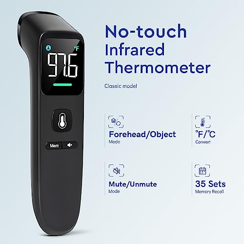 image for Viproud No-Touch Thermometer for Adults and Kids - Digital Forehead Th