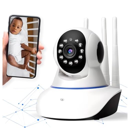 Câmera Ip Sem Fio 360° 3 Antenas Hd Wifi Visão Noturna Alarme Camera de Segurança Baba Eletronica Detector de Movimentos Premium Azimark