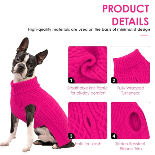 Image of AOFITEE Large Dog Sweater, Turtleneck XXL Dog Sweater for Winter