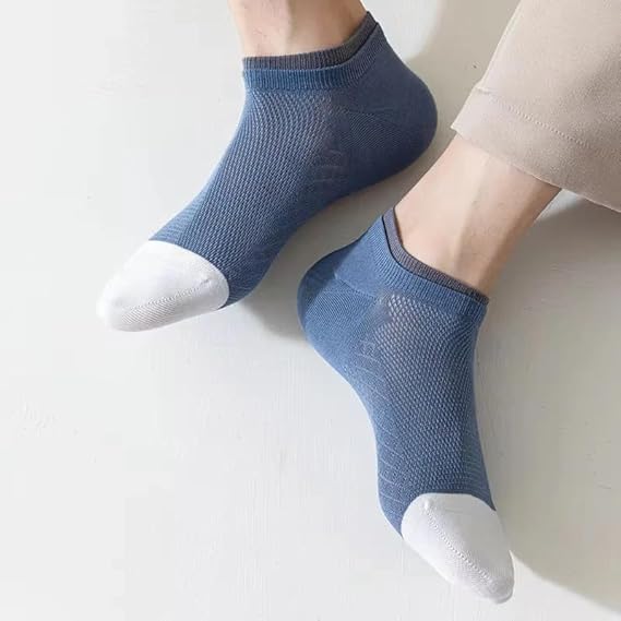 Cookiffy Men's Ankle Length Cotton Blend Socks | Soft & Breathable Daily Wear Socks | Free Size | Multicolor | Pack of 7 Pairs-picture-44