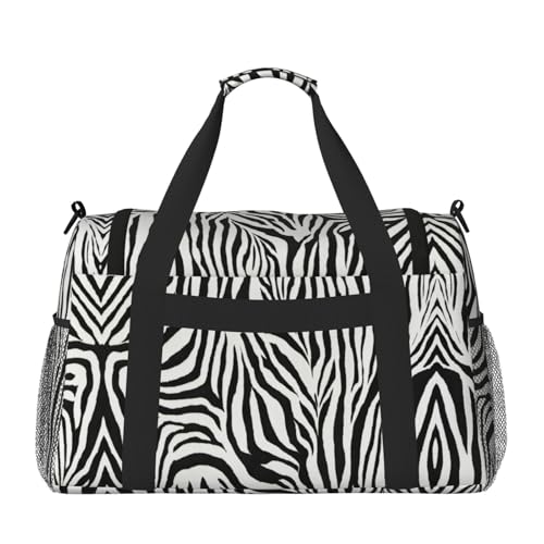 Zebra Print print Weekender Overnight Carry On Bag Gym Luggage Bag Duffel Bag for Travel Women2