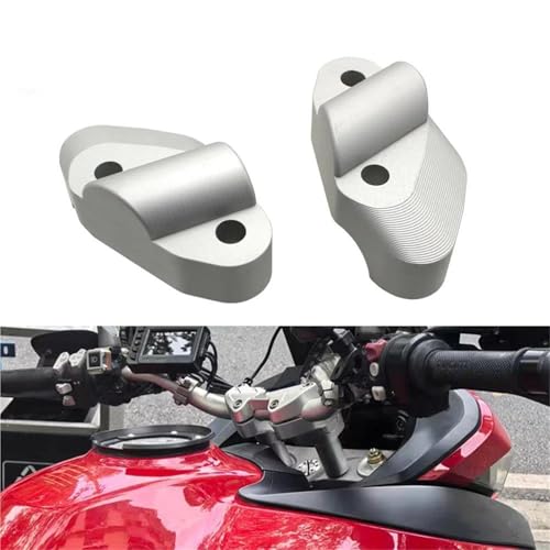 Abrazadera de manillar Ducati Multistrada 950 MTS1200 S 2017 elevador plata 2