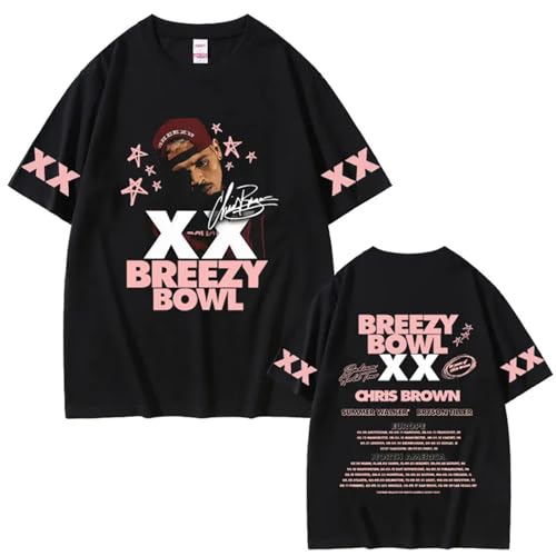 T-Shirt for Fans Rapper Ch-RIS Brown XX Tour Concert Cotton t-Shirt for Men and Women Fashion Hip hop Pure Cotton Casual Oversized Short Sleeve (Black,XS) T-Shirt for Fans Rapper Ch-RIS Brown XX Tour Concert Cotton t-Shirt for Men and Women Fashion Hip hop Pure Cotton Casual Oversized Short Sleeve (Black,XS)