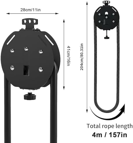 Adjustable 20kg Grip Strength Trainer & Endless Rope Machine - Portable All-in-One Gym for Full-Body Workout: Arms, Core, Back - Mounts Anywhere, Ideal for Fitness Enthusiasts