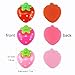 SaktopDeco 90 PCS Resin Strawberry with No Holes Flat Back Strawberry Resin Charms Bulk Embellishments for Crafts Accessories