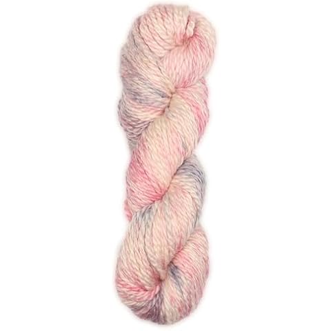 100% Baby Alpaca Yarn Wool 100g Hank Bulky Weight Hand Dyed Made in Peru - Heavenly Soft and Perfect for Knitting and Crocheting (Ivory Rose Garden, Bulky Hand Dyed - 100g Hank) Cover