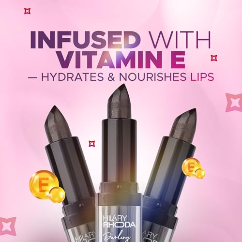Image of Hilary Rhoda Darling PH Black Lipstick | Long-Lasting, Moisturizing & Smudge-Proof | One Swipe Magic Lipstick with Semi-Glossy Finish | Lightweight & Pigmented | 3.6g