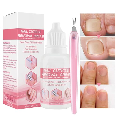 Crema per cuticole - Kit manicure per unghie - Crema rimuovi cuticole emolliente e delicata da 30 ml, ad assorbimento rapido e istantaneo, per mantenere le cuticole Uozonit