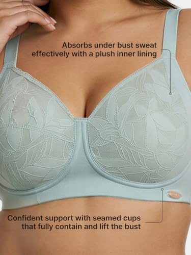 Image of Enamor Bamboo Cotton IB26, Women's Full Support Bra - 3X Softer, 4X More Absorbent, Antimicrobial, Non-Padded, Wirefree, High Coverage