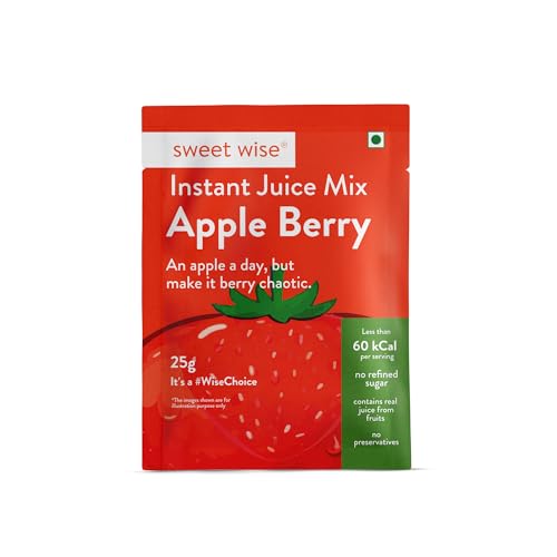 Image of Sweet wise Instant Juice Mix- Apple Berry 125gm| Natural Juice Powder| No refined sugar| No Artificial Preservatives