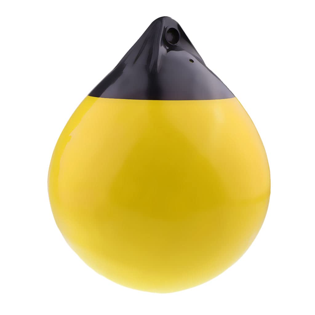 Bouée D'amarrage de Bateau Gonflable de Bouée de de Bouée D'amarrage Diamètre.12 "Flottant, Jaune, 30x35cm