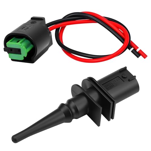 YUPIKJI Outside Ambient Air Temperature Temp Sensor with Connector Pigtail Plug Replaces 65816905133 65816905050 Compatible with 323i 325i 328i 330Ci 528i 530i 550i M3 M5 M6 X3 X5 X6 Z4 Z8