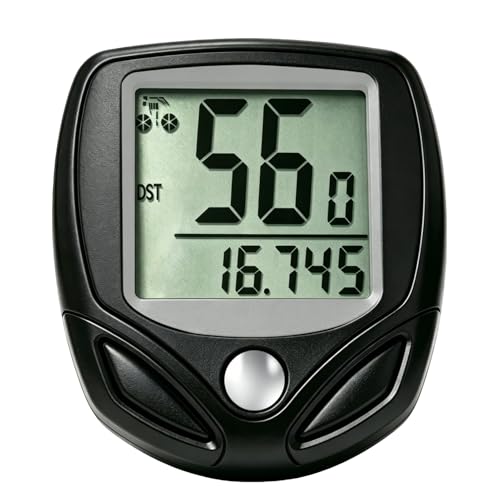 Cuentakilómetros Bicicleta Inalámbrico con 19 Funciones,Velocímetro Bicicleta IP54 Resistente al Agua,Pantalla LCD con Inicio Parada Automática,Cuenta Km Bicicleta para Uso Diario