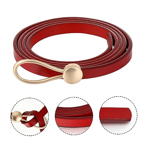 TOYANDONA Stylish Red Waist Belt for Women Elastic Stretch Cinch Design for Dresses Jeans and Parties Lightweight and Comfortable Accessory for All Occasions3
