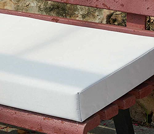 Muebles De Jardin Yoole EU Cojín de banco de jardín de 100/120 x 50 cm, impermeable de 2/3 plazas, asiento de silla de banco largo para...