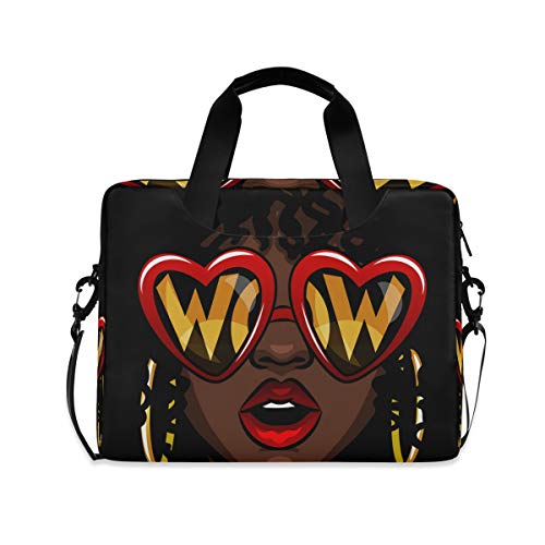 Black Friday Clearance Laptop Case Bag Cool African American Women Laptop Sleeves Briefcase 13 14 15.6 inch Computer Messenger Bag with Handle Strap for Women Men Boys Girls