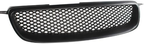 Ajuste 03-08 Toyota Corolla CELES (Excepto XRS) 1 pieza Negro Acabado ABS Plástico ABS JDM Sport Mesh Style Badgeless Rejilla Frontal