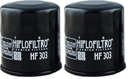 Image of HiFloFiltro HF303 Black Standard Premium Oil Filter, Single (Pack of 2)