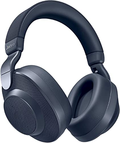 Jabra Elite 85h Wireless Noise-Canceling Headphones, Navy – Over Ear Bluetooth Headphones Rain and Water Resistant (Renewed)