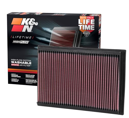K&N High-Flow Original Lifetime Engine Air Filter: Increase Power & Acceleration, Washable, Premium: Compatible with 1992-2011 Ford/Lincoln/Mercury (Crown Victoria, Town Car, Grand Marquis), 33-2272