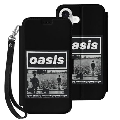 iPhone17用ケース 手帳型 オアシス OASIS バンド アイフォン17ケース 手帳型 財布型 スマホケース 軽量 おしゃれ カード収納 スタンド機能 ストラップ付き 携帯カバー いPhone17用カバー