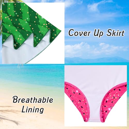 Image of Yousie Girls Swimsuit One Piece Tropical Kids Bathing Suit Swimwear Adjustable Swim Dress 5-9 Years