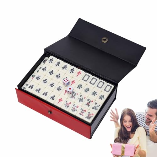-Majiang-144 Chinos numerados Malaminas para Mahjong, Set de Juguetes Tradicionales y fáciles de soportar | para Juegos al Estilo Chino, el Juego de Mahjong -Majiang-144 Chinos numerados Malaminas para Mahjong, Set de Juguetes Tradicionales y fáciles de soportar | para Juegos al Estilo Chino, el Juego de Mahjong