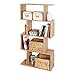 RICOO Libreria scaffale 129 x 70 x 25 cm WM071-EG Scaffalatura con 4 ripiani Rovere marrone immagine