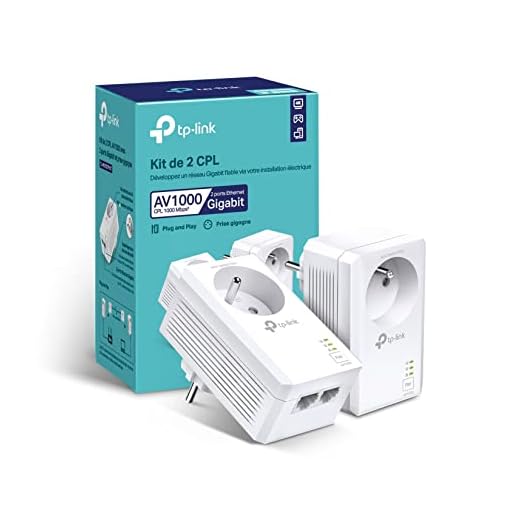 TP-Link CPL 1000Mbps avec 2 Port Gigabit et Prise Intégrée, Boitier CPL Kit de 2 - idéale pour Profiter du Service Multi-TV à la Maison, Compatible toutes les Box, TL-PA7027P KIT (FR)
