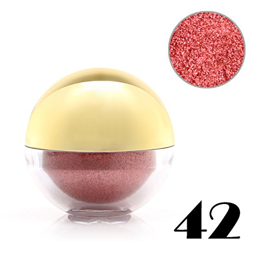 Luxury Shimmer Pearl Loose Eyeshadow Powder Eye Shadow Ball Pigment Make-up Tool Pearl Wine Red Color #42