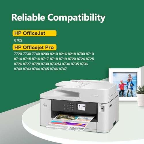 KINGJET 953XL Ink Cartridges Multipack New Chip Replacement for HP 953 XL Ink Cartridges Compatible with HP OfficeJet Pro 7720 7740 8710 8218 8715 8718 8719 8720 8725 8728 8730 8740 7730 8210 Printer - Image 3