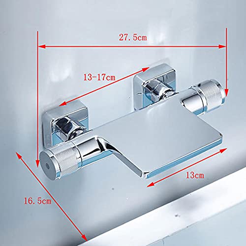 Remplisseur de bain mitigeur double levier mural cascade