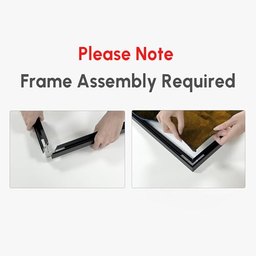 SIGNWIN 36"x46" Extra Large Framed Wall Art Neutral Cloudy Abstract Illustration, Soft Atmospheric Design for Home Living Room Bedroom Decor (Frame Assembly Required) - Image 2