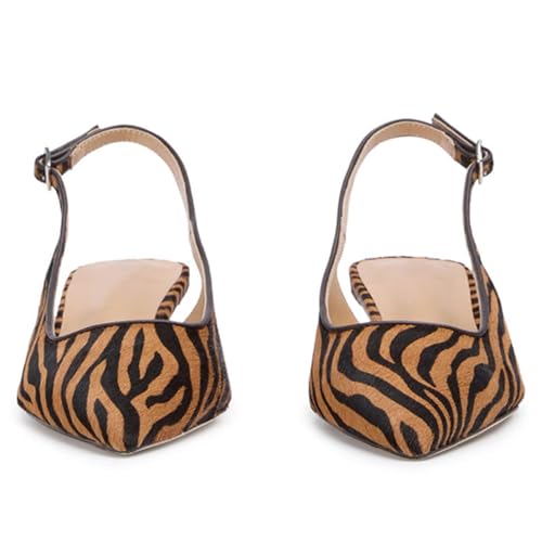 Agodor Slingback Kitten Heels for Women Pointed Toe Pumps Buckle Strap Stiletto Heeled Sandals Party Wedding Dress Pumps4