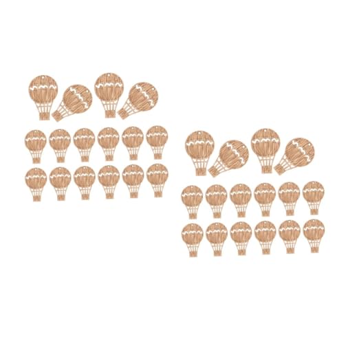 SHINEOFI 2 Set Trucioli Di Legno Di Mongolfiera Decorazione A Palloncino Favore Palloncini Artigianali Natale Centrotavola Ritaglio Della Mongolfiera Ritagli Di Mongolfiera Bambù 30 Pezzi*2