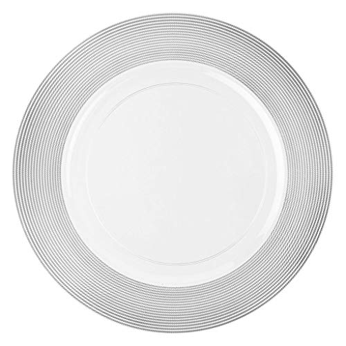 Platos Cargadores Plateados Texturizados 13 pulgadas Pack 48