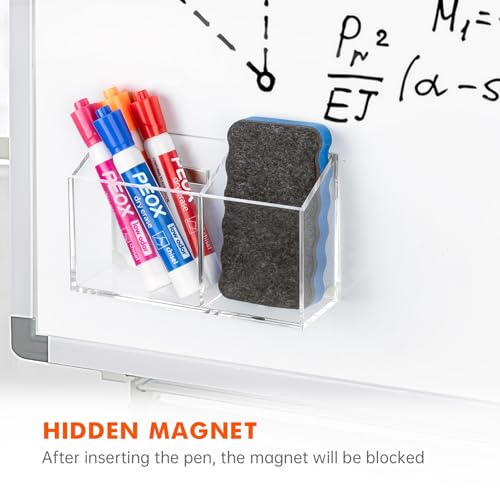 BEYGORM Magnetic Dry Erase Marker Holder for Whiteboard,Non-slip Acrylic Magnet Pen Holder for Fridge Refrigerator,Locker Organizer for Work,Locker Accessories,Pencil Cup for Desk, image 5