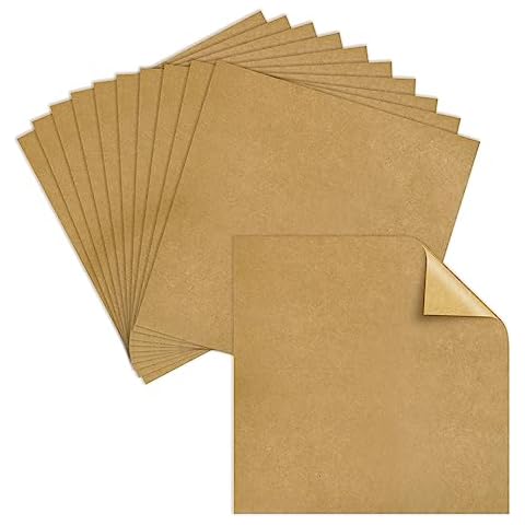 Better Kitchen Products Kraft Paper Deli Sheets, 12" x 12", Greaseproof Food Basket Liner Sheets, Pre-cut Sandwich Wrappers, Naturally Grease Proof Food Mats, (100) Cover