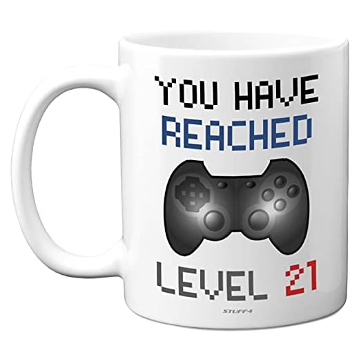 Taza 21 cumpleaños jugadores, regalo 21 cumpleaños, taza café apta lavaplatos, regalo 21 cumpleaños hombres mujeres, juego video retro, taza novedad, regalos juegos él ella