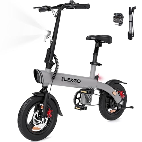 Elekgo E Bike Bicicleta Eléctrica De 14 Pulgadas Con Motor De 250 W Y Batería De 36 V 7,8 Ah Bicicleta Eléctrica Urbana, Alcance Máximo De 25 A 45 Km Para Adultos Y Adolescentes Elekgo E Bike Bicicleta Eléctrica De 14 Pulgadas Con Motor De 250 W Y Batería De 36 V 7,8 Ah Bicicleta Eléctrica Urbana, Alcance Máximo De 25 A 45 Km Para Adultos Y Adolescentes