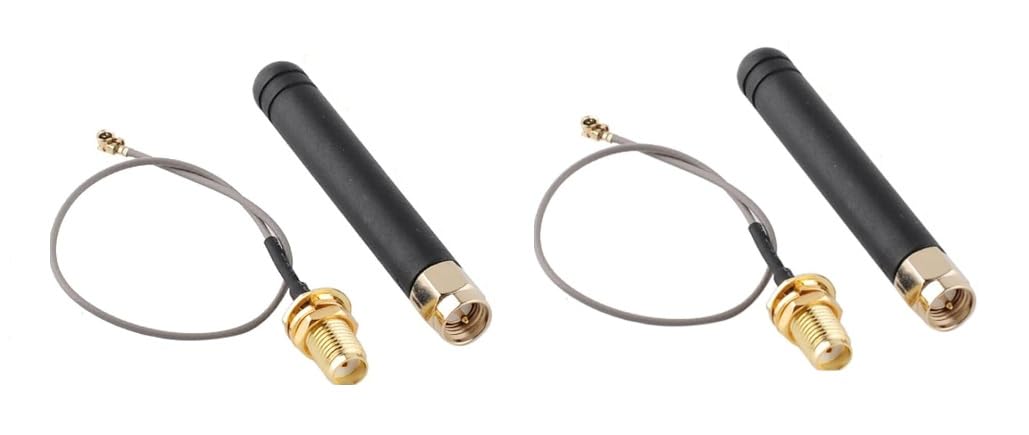 NBR GSM Omni Directional Whip Rubber Duck WiFi 2.5dbi Antenna 5Ghz Mini Rubber Antenna with RF SMA Femaele to UFL Ipex 15cm Cable- 02 pcs.-image-22