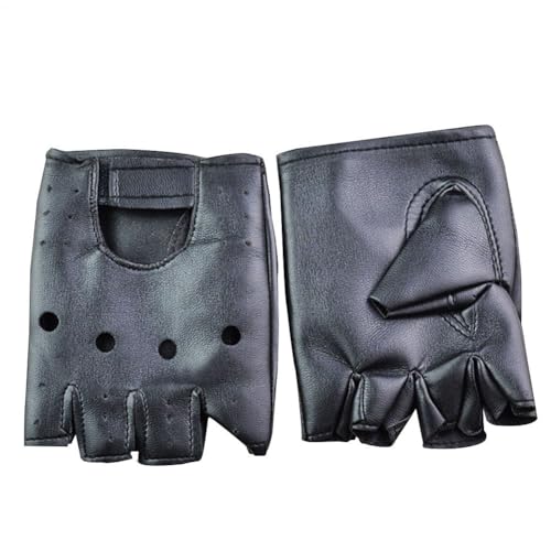 Nanmiyan Guantes punk sin dedos – Guantes góticos sin dedos para mujer, transpirables, accesorios de disfraz de cosplay, fitness, conducción, música, festival, baile, canto, gimnasio, entrenamiento