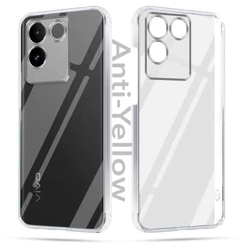 Image of Jkobi Lifetime Anti-Yellow Clear Back Cover Case for Vivo T2 Pro (Sleek Hard Crystal | Shockproof and Camera Protection)