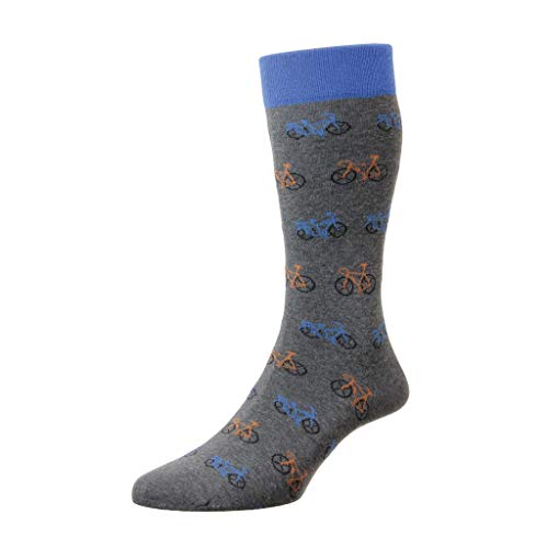 Scott Nichol Men's Beeley Bicycles With Contrast Top Mid Calf Socks