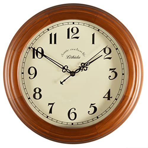 Horloge murale quartz décorative style ancien sans bruit pour maison et bureau
