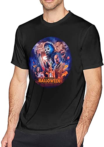 were Halloween Michael My-Ers Man'S Trendy Short Sleeve Crewneck Cotton Comfortable T Shirt Camisetas y Tops(Small)