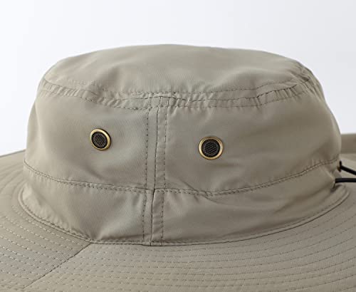 Image of Home Prefer UPF50 Mens Sun Hat with Neck Flap Quick Dry UV Protection Cap Womens Wide Brim Fishing Hat Neck Flap Beach Garden